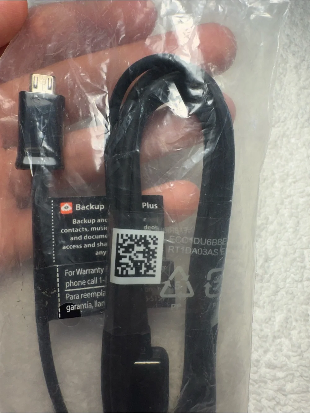 Samsung ECCIDU6BBE 5-Feet Micro USB Charging Data Cable Original OEM Black